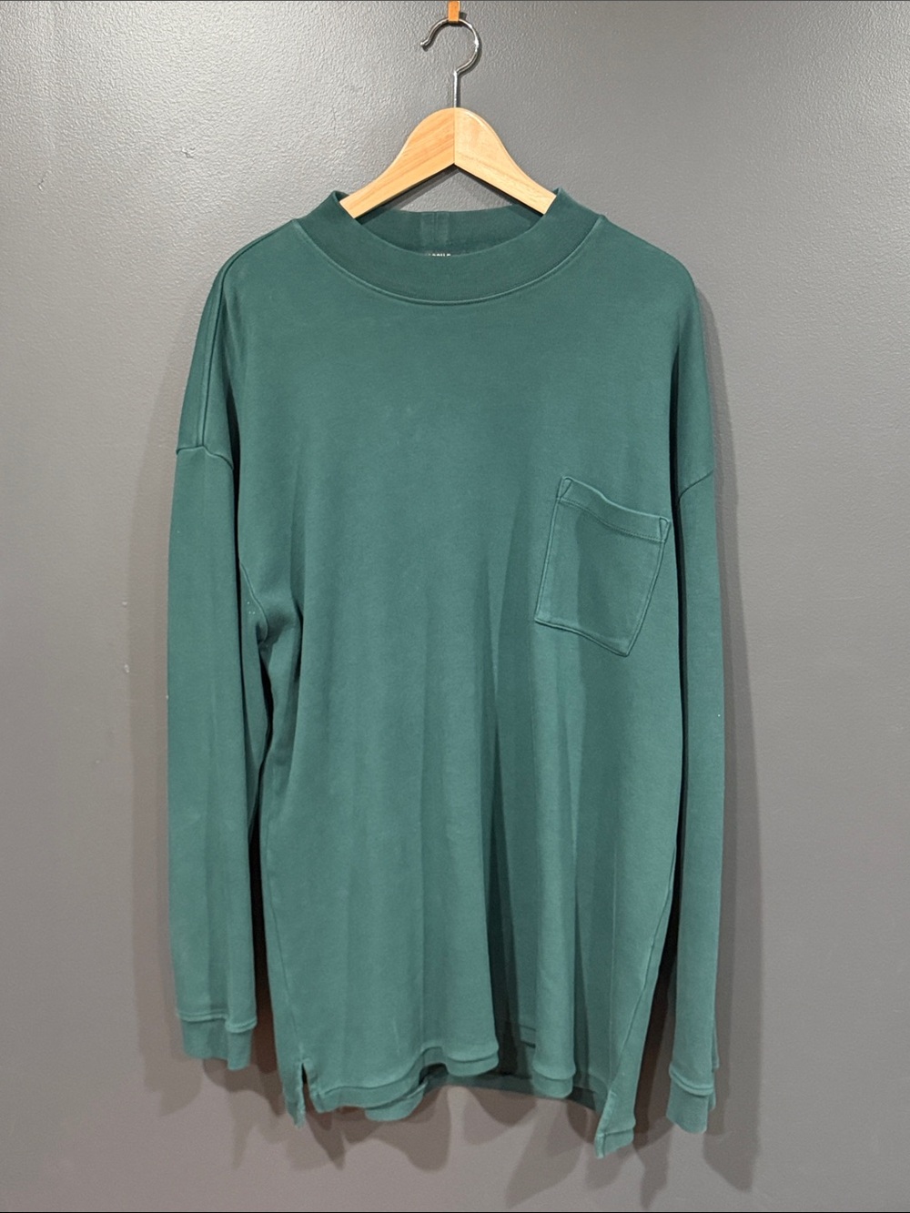 Yeezy Season 5 Men's Long Sleeve Pocket Tee - Dark Green